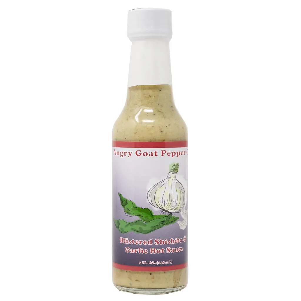 Angry Goat Pepper Co. Blistered Shishito & Garlic bottle