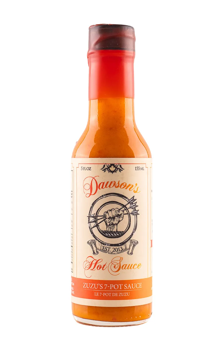 Dawson’s Hot Sauce Zuzu’s 7-Pot bottle