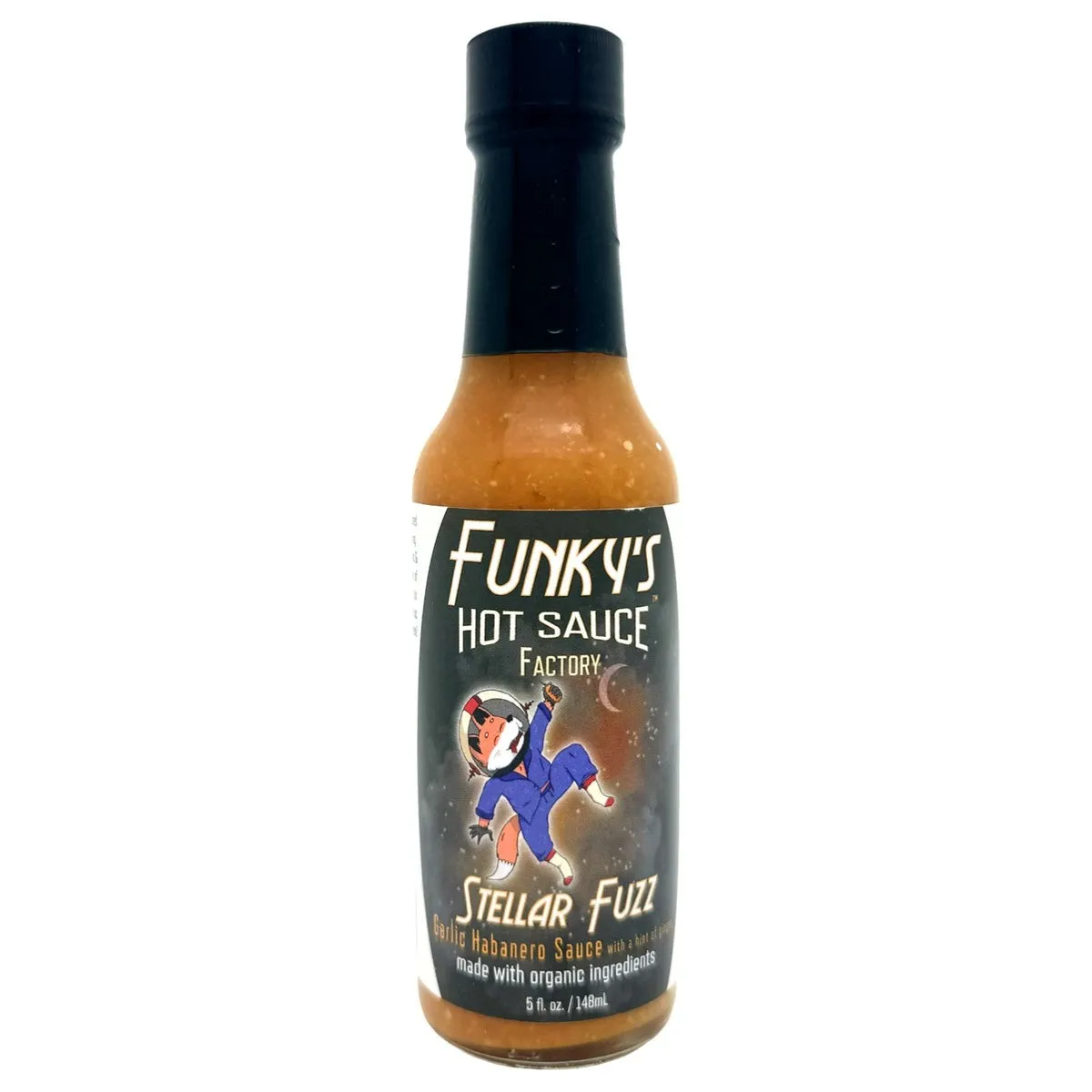 Funky’s Hot Sauce Factory Stellar Fuzz bottle