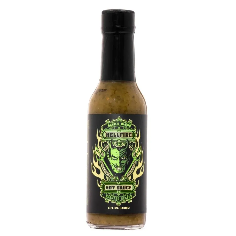 Hellfire Hot Sauce Devil’s Blend Roasted Reaper bottle