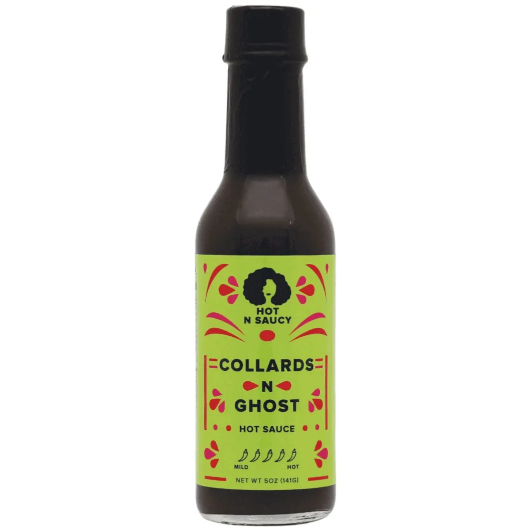 Hot N Saucy Collards N Ghost bottle