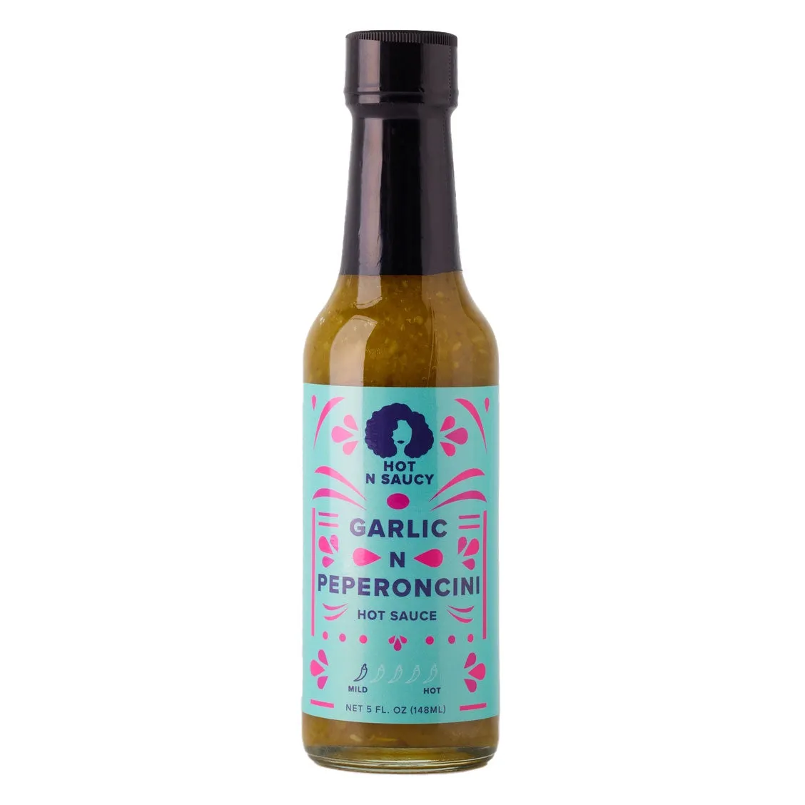 Hot N Saucy Garlic N Peperoncini bottle